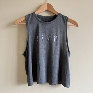 Victoria's Secret PINK Womens Size S Tank Top Gray Seamless‎ Shirt Snakes…